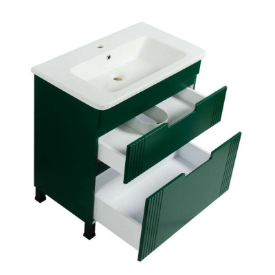 Тумба Бостон Т-8 з умивальником Флоренс 80 зелена (03010) Тумба Бостон Т-8 з умивальником Флоренс 80 зелена (03010)