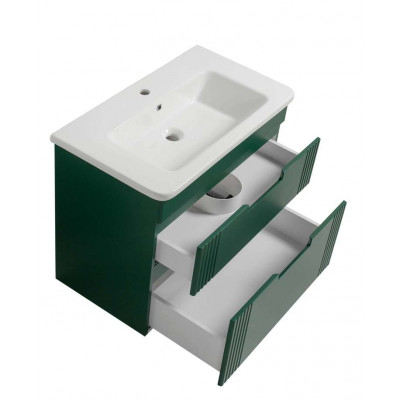 Тумба Бостон Т-8 з умивальником Флоренс 105 зелена підвісна (03021)