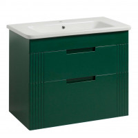 Тумба Бостон Т-8 з умивальником Флоренс 80 зелена підвісна (03011)