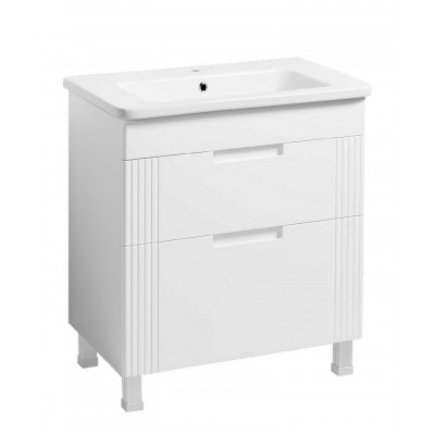 Тумба Бостон Т-8 з умивальником Florence 60 біла (03006)