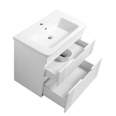 Тумба Бостон Т-8 з умивальником Флоренс 105 біла підвісна (03027)