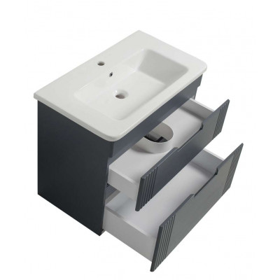 Тумба Бостон Т-8 з умивальником Флоренс 105 графіт підвісна (03029) Тумба Бостон Т-8 з умивальником Флоренс 105 графіт підвісна (03029)