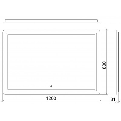 LED дзеркало 120*80 сенсор (01095)