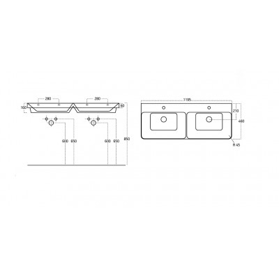Тумба Монако Т-8 з умивальником Oliver 120 біла (02004) Тумба Монако Т-8 з умивальником Oliver 120 біла (02004)
