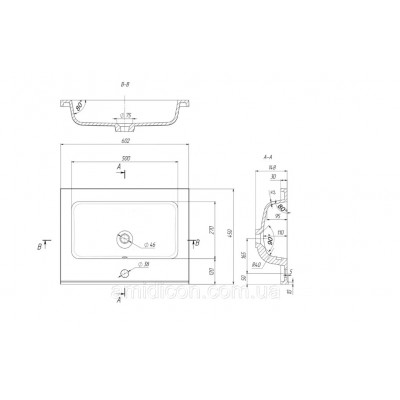 Тумба Аура Т-1 з умивальником Родео 60 графіт (04040) Тумба Аура Т-1 з умивальником Родео 60 графіт (04040)