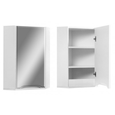 Шафа навісна дзеркальна кутова Мальта права (08121)