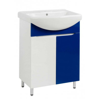 Тумба Мальта Т-1 з умивальником Церсанія 60 синя (08021)