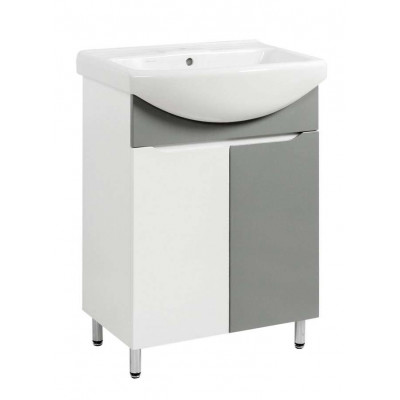 Тумба Мальта Т-1 з умивальником Церсанія 60 сіра (08022)