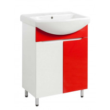 Тумба Мальта Т-1 з умивальником Церсанія 60 червона (08023)