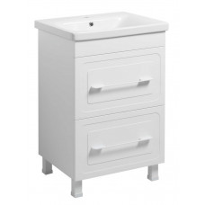 Тумба Атлас Т-8 з умивальником Еліз 55 з дотягом біла (07000)