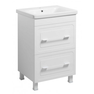 Тумба Атлас Т-8 з умивальником Еліз 65 з дотягом біла (07001)