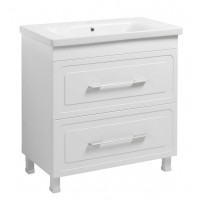 Тумба Атлас Т-8 з умивальником Еліз 80 з дотягом біла (07002)