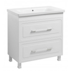 Тумба Атлас Т-8 з умивальником Еліз 80 з дотягом біла (07002)