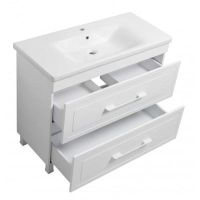 Тумба Атлас Т-8 з умивальником Еліз 100 з дотягом біла (07003) Тумба Атлас Т-8 з умивальником Еліз 100 з дотягом біла (07003)