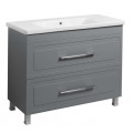 Тумба Атлас Т-8 з умивальником Еліз 100 з дотягом сіра (07007) Тумба Атлас Т-8 з умивальником Еліз 100 з дотягом сіра (07007)