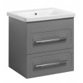 Тумба Атлас Т-8 з умивальником Еліз 55 з дотягом підвісна сіра (07012) Тумба Атлас Т-8 з умивальником Еліз 55 з дотягом підвісна сіра (07012)