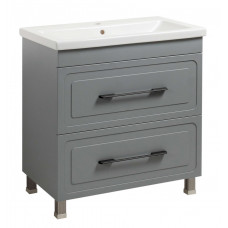 Тумба Атлас Т-8 з умивальником Комо 80 з дотягом сіра (07017)