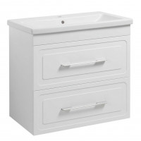 Тумба Атлас Т-8 з умивальником Комо 80 з дотягом підвісна біла (07018)