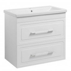 Тумба Атлас Т-8 з умивальником Комо 80 з дотягом підвісна біла (07018)