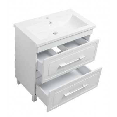 Тумба Атлас Т-8 з умивальником Космополіт 80 з дотягом біла (07020)