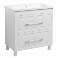 Тумба Атлас Т-8 з умивальником Космополіт 80 з дотягом біла (07020)