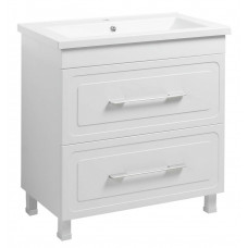 Тумба Атлас Т-8 з умивальником Космополіт 100 з дотягом біла (07021)