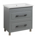 Тумба Атлас Т-8 з умивальником Космополіт 100 з дотягом сіра (07023)