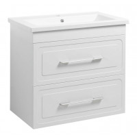 Тумба Атлас Т-8 з умивальником Космополіт 100 з дотягом підвісна біла (07025)