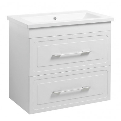 Тумба Атлас Т-8 з умивальником Космополіт 100 з дотягом підвісна біла (07025)