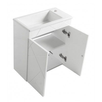 Тумба Аура Т-1 з умивальником Atria 50 біла підвісна (04000)