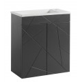 Тумба Аура Т-1 з умивальником Atria 50 графіт підвісна (04001) Тумба Аура Т-1 з умивальником Atria 50 графіт підвісна (04001)