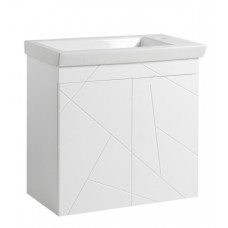 Тумба Аура Т-1 з умивальником Ісік 60 біла підвісна (04002)