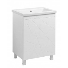 Тумба Аура Т-1 з умивальником Комо 50 біла (04006)