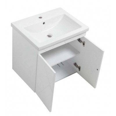 Тумба Аура Т-1 з умивальником Комо 60 біла підвісна (04011) Тумба Аура Т-1 з умивальником Комо 60 біла підвісна (04011)