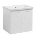 Тумба Аура Т-1 з умивальником Комо 60 біла підвісна (04011) Тумба Аура Т-1 з умивальником Комо 60 біла підвісна (04011)