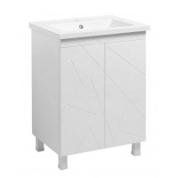 Тумба Аура Т-1 з умивальником Космополіт 60 біла (04018)