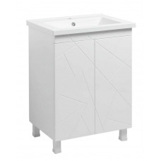 Тумба Аура Т-1 з умивальником Космополіт 60 біла (04018)