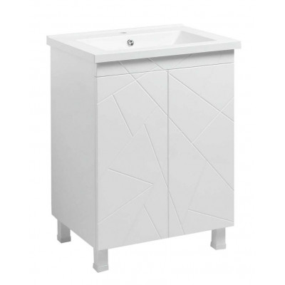 Тумба Аура Т-1 з умивальником Космополіт 60 біла (04018)