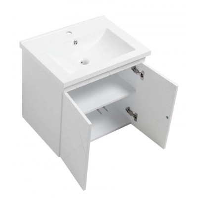 Тумба Аура Т-1 з умивальником Космополіт 70 біла підвісна (04023)