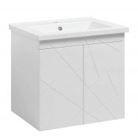 Тумба Аура Т-1 з умивальником Космополіт 70 біла підвісна (04023)