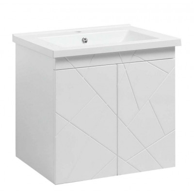 Тумба Аура Т-1 з умивальником Космополіт 70 біла підвісна (04023)