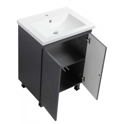 Тумба Аура Т-1 з умивальником Космополіт 60 графіт (04020) Тумба Аура Т-1 з умивальником Космополіт 60 графіт (04020)