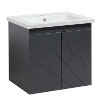 Тумба Аура Т-1 з умивальником Космополіт 70 графіт підвісна (04025)