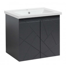 Тумба Аура Т-1 з умивальником Космополіт 60 графіт підвісна (04021)