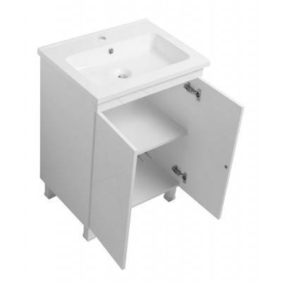 Тумба Аура Т-1 з умивальником Родео 60 біла (04038)