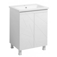 Тумба Аура Т-1 з умивальником Родео 60 біла (04038)