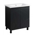 Тумба Аура Т-1 з умивальником Родео 60 графіт (04040)