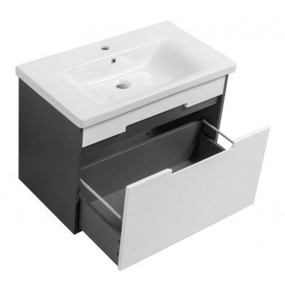 Тумба Петра ТП-2 з умивальником Еліз 80 підвісна Д графіт корпус (06000)