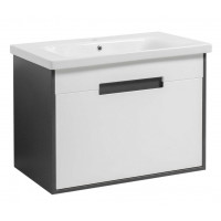 Тумба Петра ТП-2 з умивальником Еліз 80 підвісна Д графіт корпус (06000)