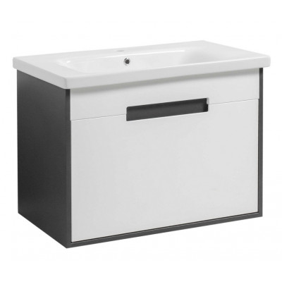 Тумба Петра ТП-2 з умивальником Еліз 80 підвісна Д графіт корпус (06000)